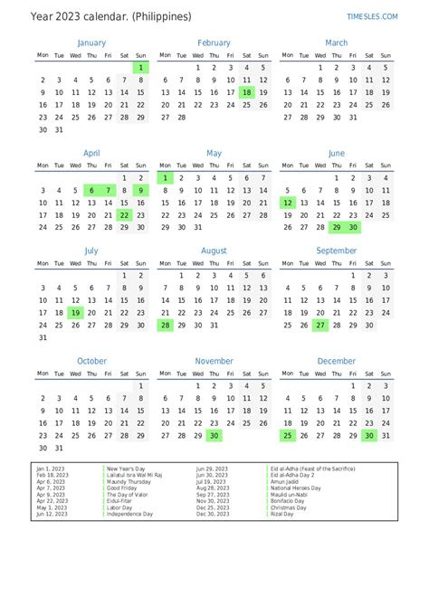 Are you looking for an easy way to stay organized and make the most of 2023? calendar for 2023 with holidays in philippines print and download