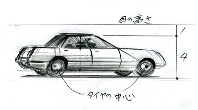 手描きパース描きます デザインオフィスアングル 車の描き方 パースの描き方