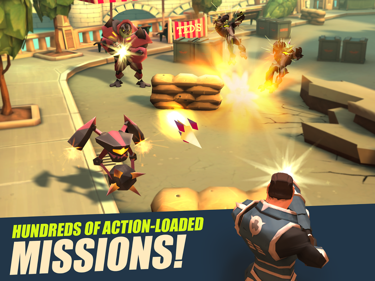  Alien shooting game arrived amongst its novel features tap to shoot together with swipe to run Max Ammo MOD APK 1.14.49
