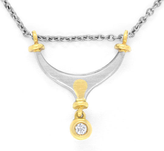 Originalfoto PLATIN GOLD BRILLANT-KOLLIER RIVER LUPENREIN