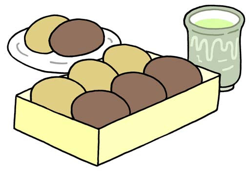 春 無料イラスト 素材 お彼岸 ぼた餅 おはぎ 彼岸の中日 春分の日 春の行事 春の歳時記