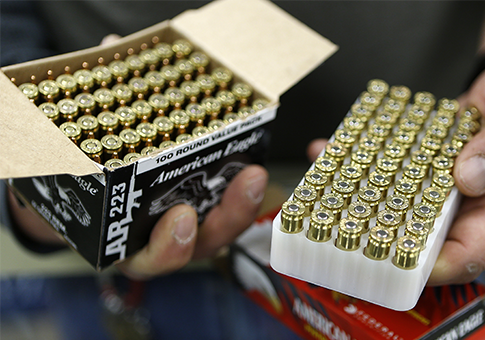 A box of .223 ammunition / AP
