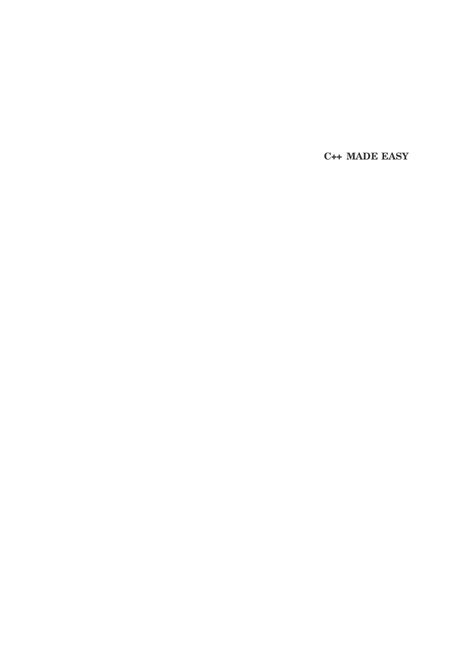 Download C++ Made Easy By T. D. Malhotra PDF Online
