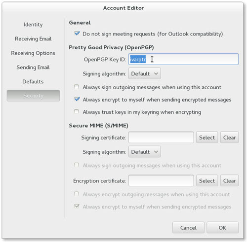 evolution-pgp-setting
