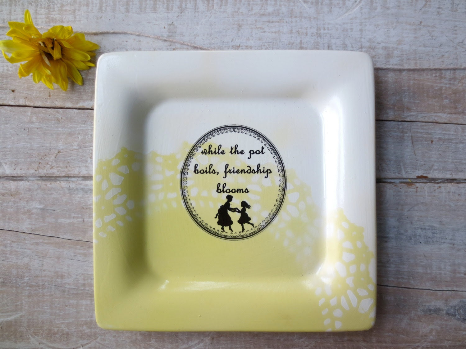 YELLOW Cottage Sign Kitchen Decor // Farmhouse by SweetMeas