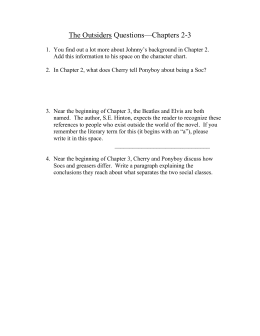 Studyguide for The Outsiders Final Test (Chapters 1-12)