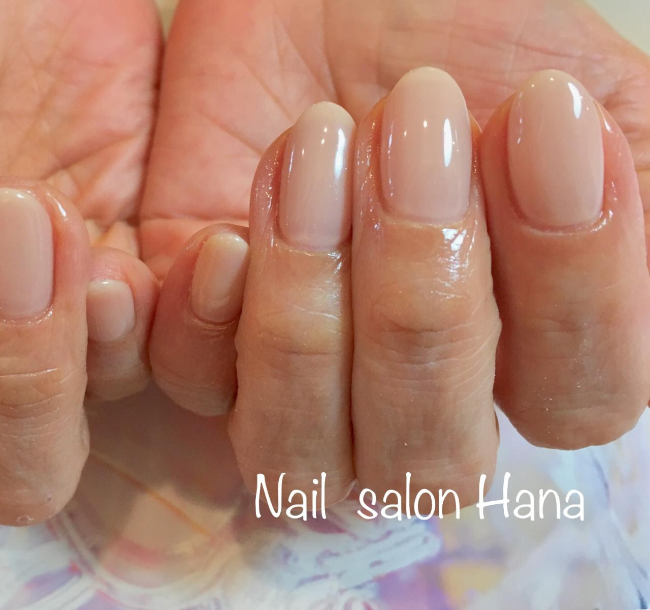 ミルクティーベージュ ワンカラー Nail Salon Hana
