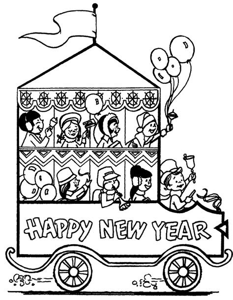 Free happy new year coloring pages and writing worksheets for your kids. mostly paper dolls too happy new year to everyone