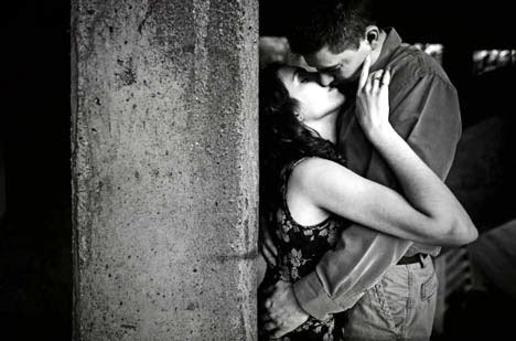 black and white kissing photography. This would be a simple photo