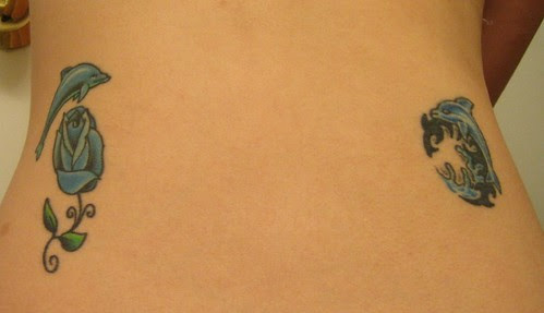 Lower Back Dolphin Tattoos