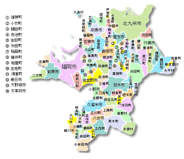都道府県地図 福岡県