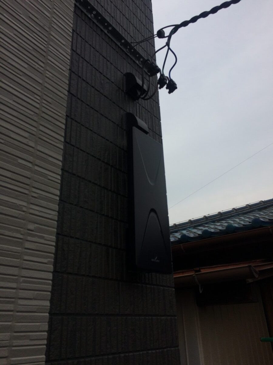 愛知県東海市一戸建て新築住宅☆お洒落な最新テレビアンテナ壁面施工 - 愛知・岐阜のアンテナ工事専門｜Star Antena