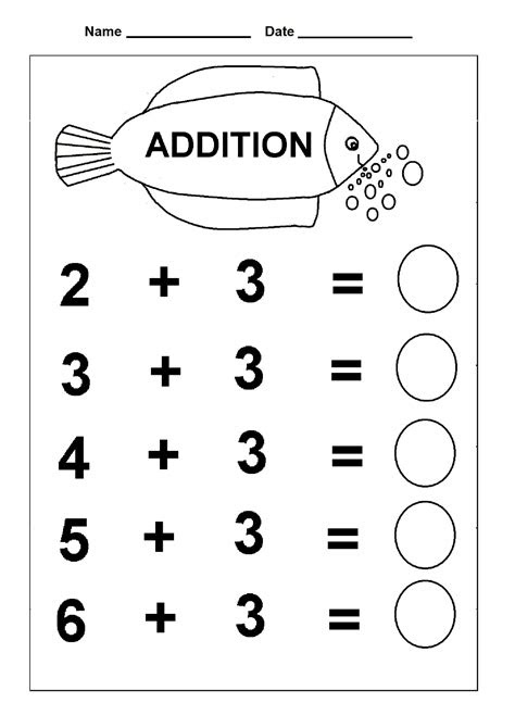  free printable kindergarten math worksheets