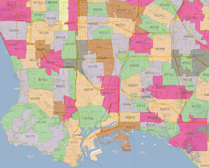 Zip Code Map Long Beach Ca Southern California Real Estate by Phil McCollum