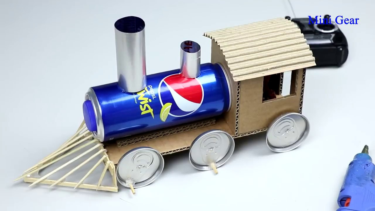 Cara Membuat  Miniatur Kereta Api Mudah Dari  Bahan  Bekas  