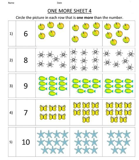  free printable kindergarten math worksheets