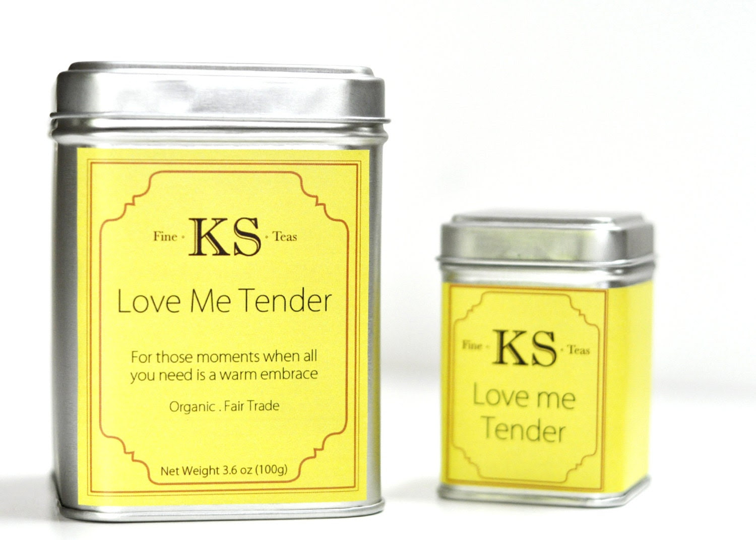 Organic Herbal Tea 100g Love me Tender rest and relaxation loose teas dried herbs spices sunny yellow kitchen gift for him or her - KitchenStories