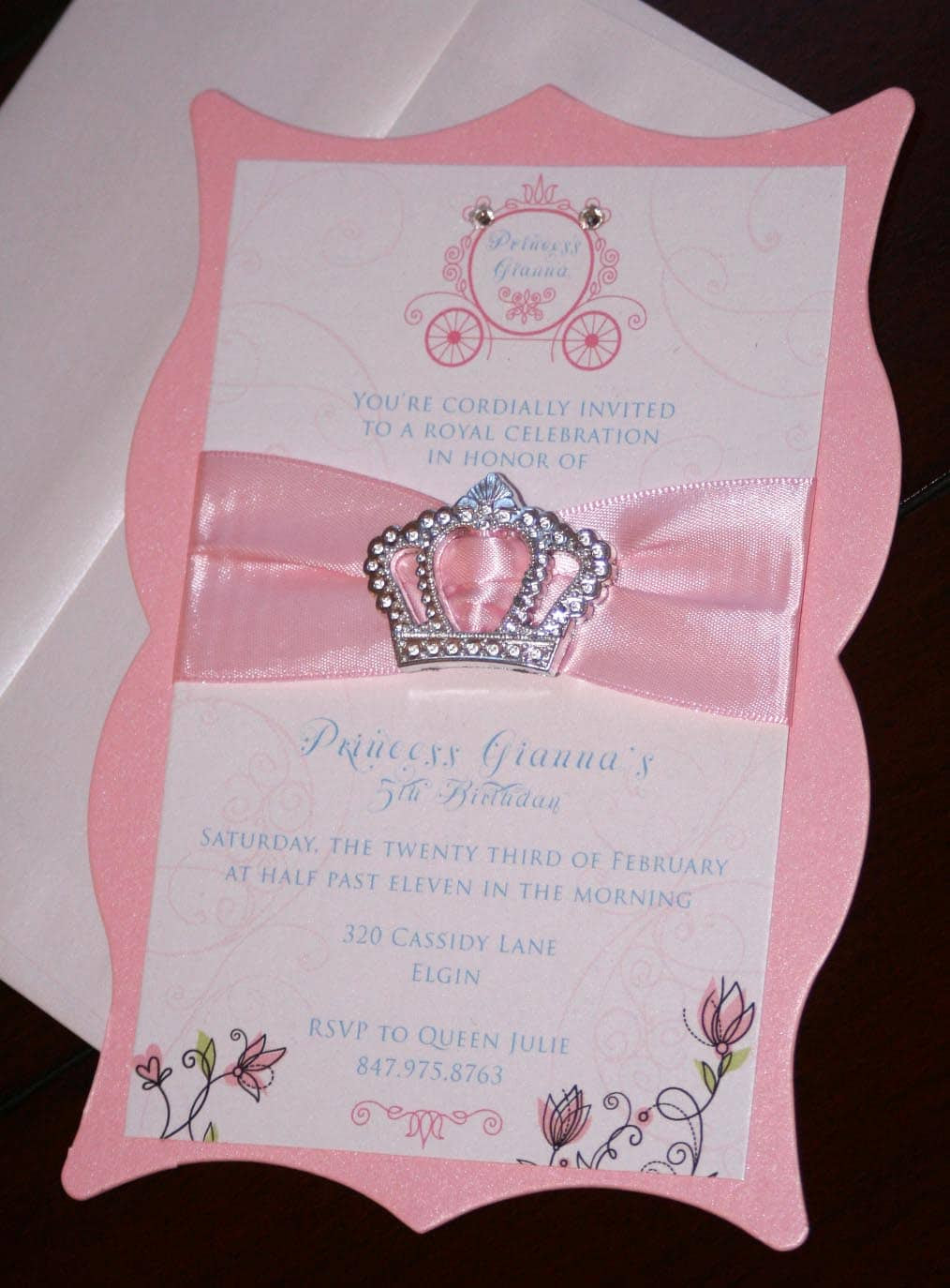  Princess Birthday Invitations Too Chic Little Shab 