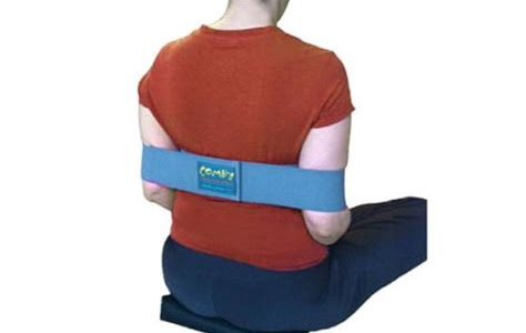 Comfy Shoulder Elastic Band - Ergonomic Pain Free Posture Shoulder Support Strap - Great Stretch Tool for Meditation, Exercises, Sitting or Standing by Natural Posture Solutions, LLC