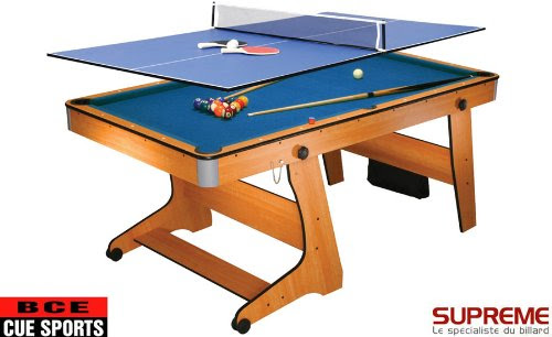  BCE - Billard Clifton 6ft Américain (roulettes)+ Plateau