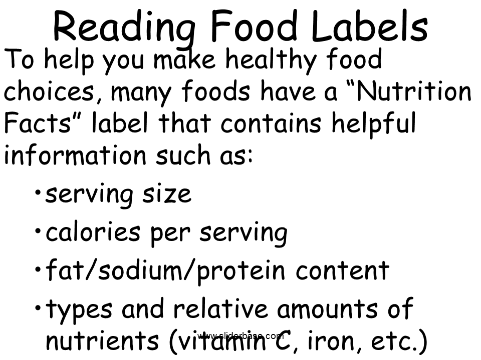 Reading Food Labels