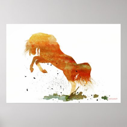 Wild mountain Pony Poster