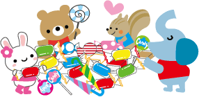 お菓子イラスト お菓子すくい 無料イラスト