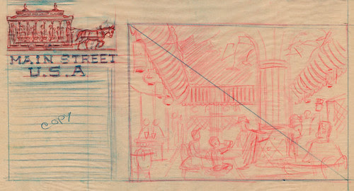 Disneyland Main Street Illustrations, 1955