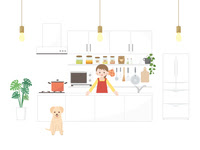 キッチン用品 材料 セット の画像素材 イラスト素材ならイメージナビ