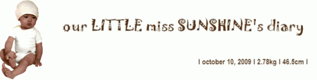 our LITTLE miss SUNSHINE's diary