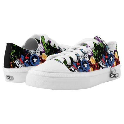 Avengers Character Pattern Low-Top Sneakers