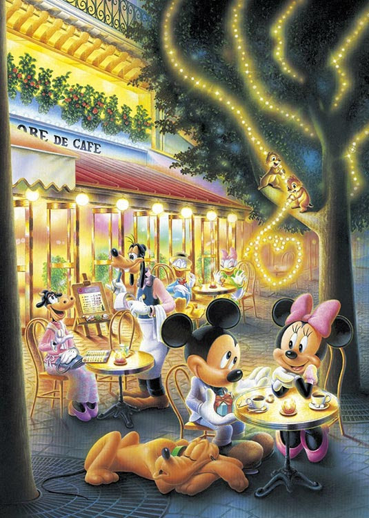 Ten D108 802 ディズニー 恋のカフェテラス ミッキー ミニー 108ピース Cp D テンヨー の商品詳細ページです 日本最大級のジグソーパズル通販専門店 ジグソークラブ