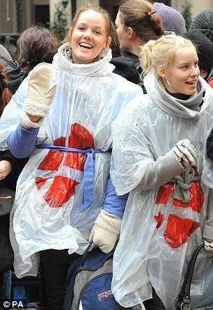 Joining in the fun: Movie-lovers got into the spirit by dressing up for the occasion