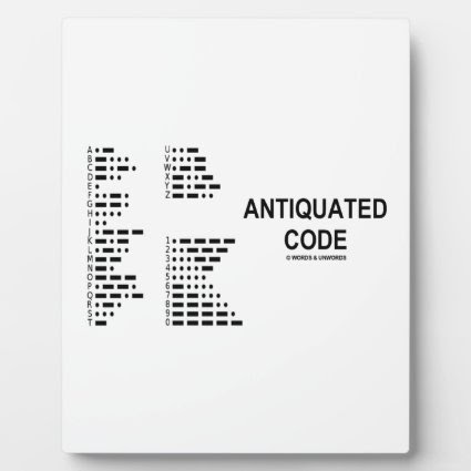 Antiquated Code (International Morse Code) Photo Plaque