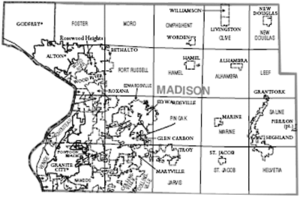 Township map of Madison County, Illinois