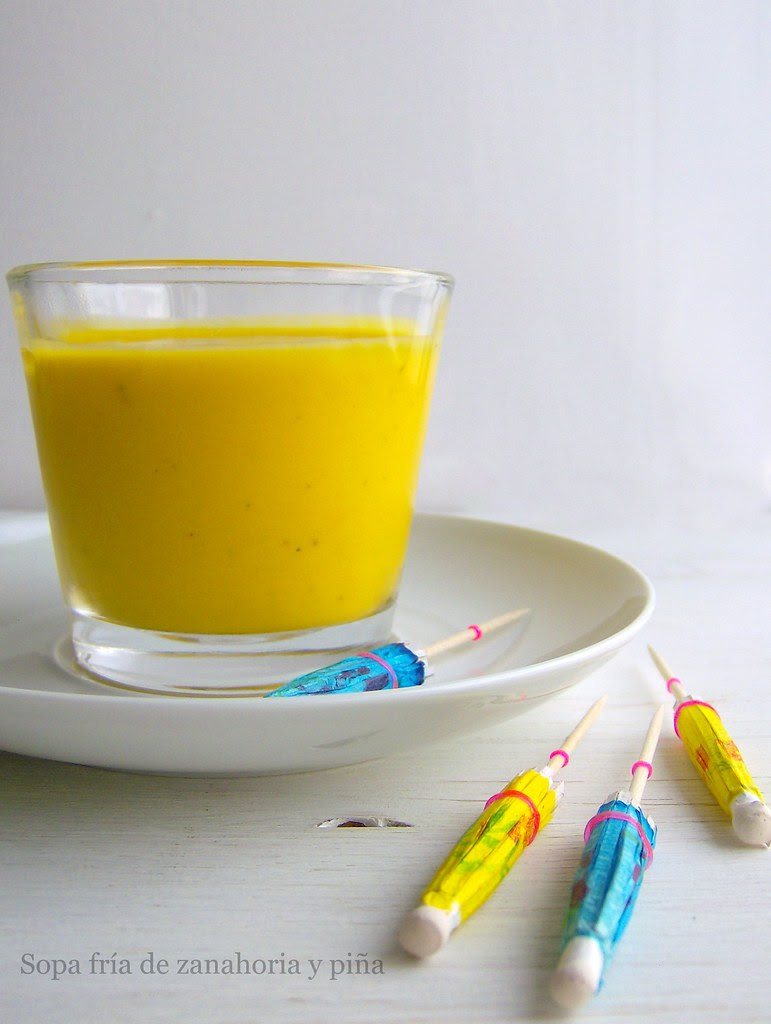 Sopa fría de zanahoria y piña, por una compra justa