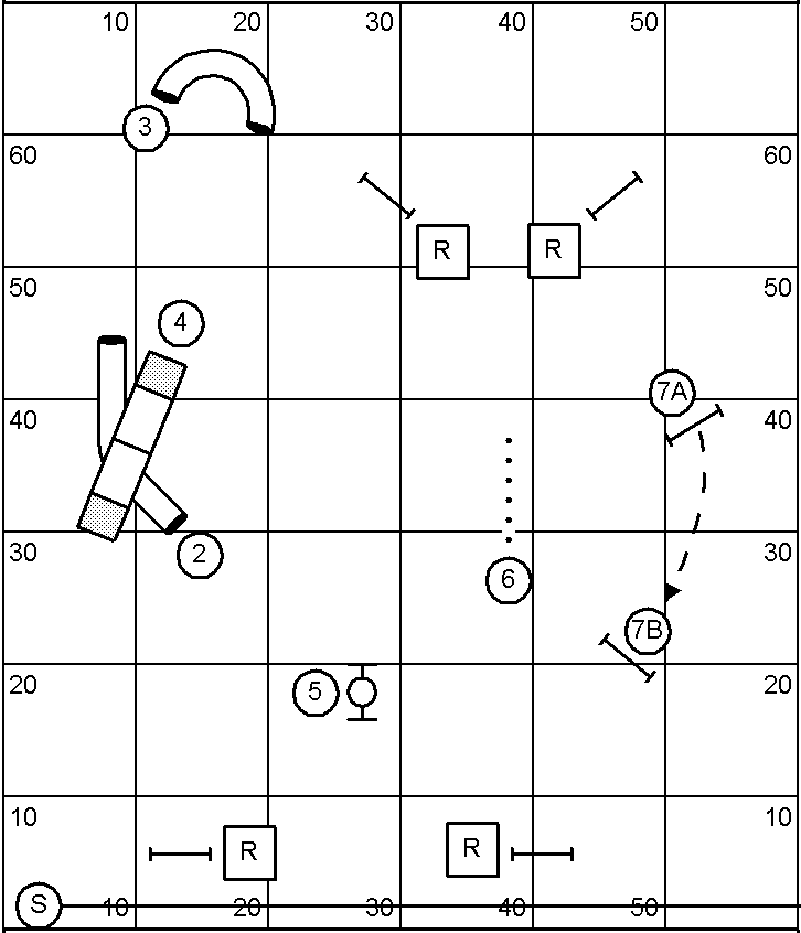 Snooker course layout