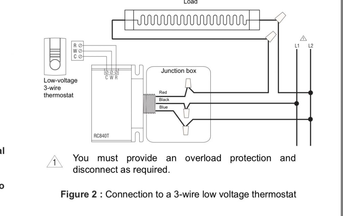 Wiring Low Voltage Thermostat On Profusion Electric Heater ...