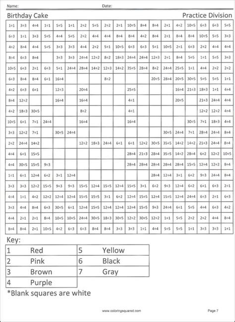 coloring squared holiday multiplication  division