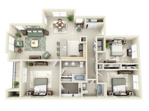 80 Model Desain Rumah Satu Kamar Terlihat Keren 