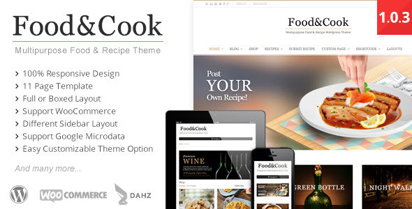 Food & Cook - Multipurpose Food Recipe WP Theme - Retail WordPress