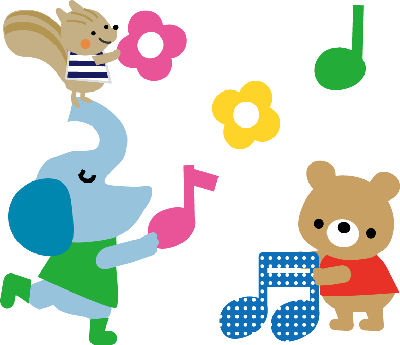 リトミックのイラスト 音楽 無料イラスト