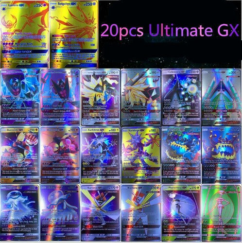 20pcs Gx Ultimate Ultra Beast Pokemon Cards Tcg Trading Flash Cards Kids Gifts Pokemon Individual Cards Collectible Card Games