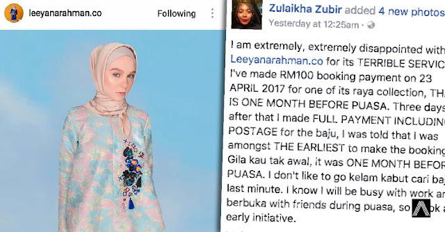 "Engkau sibuk bash orang curi design kau, tapi customer kau layan macam hape!"