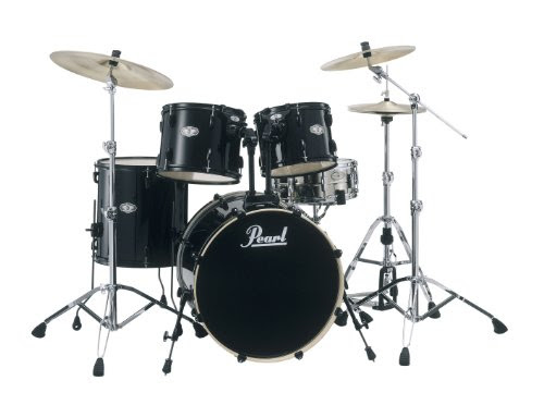 Pearl Vision VX925F/B31 Drum Kit, Jet Black (Cymbals Not Included)