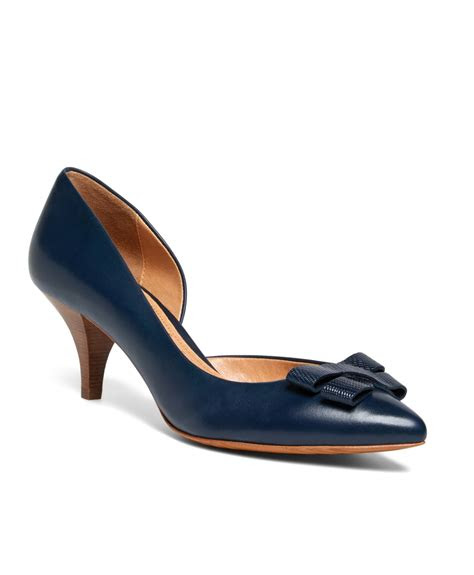 lyst brooks brothers bow kitten heels  blue