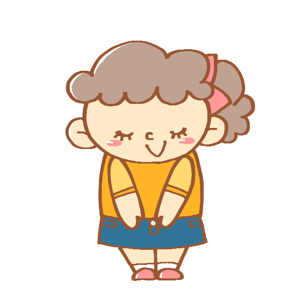 挨拶をする女の子のイラスト かわいいフリー素材が無料のイラストレイン