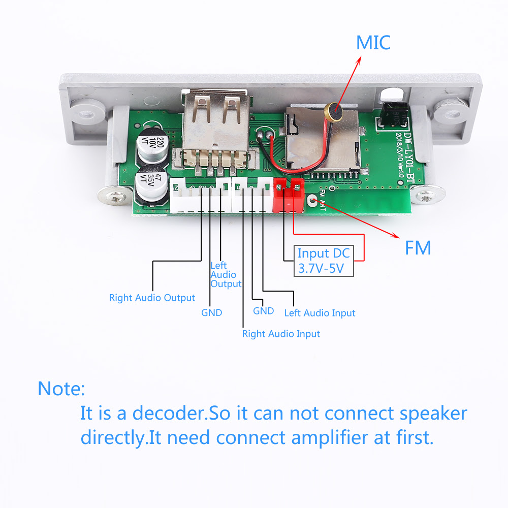 Bluetooth Audio Receiver Circuit Diagram
