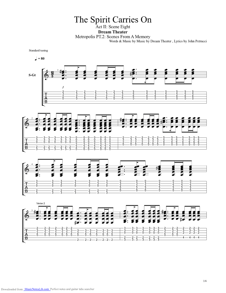 Spirit Carries On Chord Kumpulan Chord Lagu