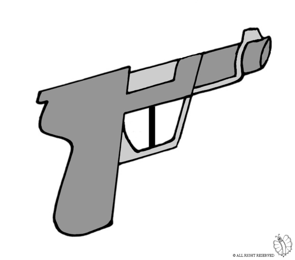 Stampa disegno di Pistola a colori